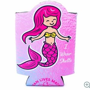 Simply southern pink mermaid koozie can holder NWT